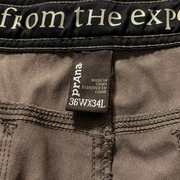 Prana Men's 36 x 34 Pants Standard Stretch Zion Straight Hiking Performance - Picture 6 of 11